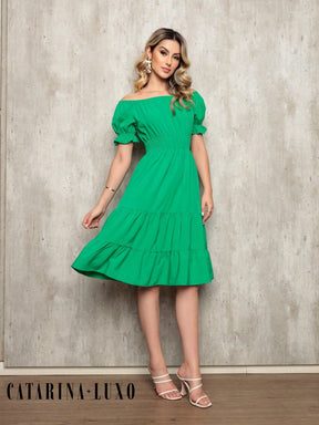 Vestido Midi Curto Larissa Vestidos Midi Femininos
