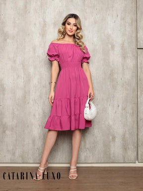 Vestido Midi Curto Larissa Vestidos Midi Femininos