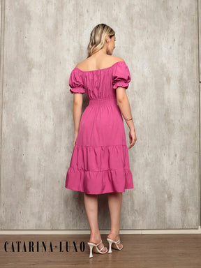 Vestido Midi Curto Larissa Vestidos Midi Femininos