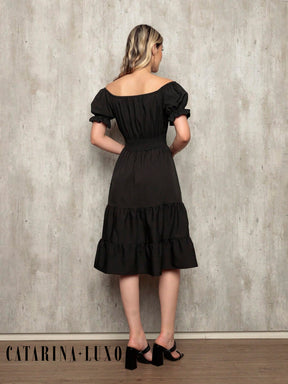Vestido Midi Curto Larissa Vestidos Midi Femininos