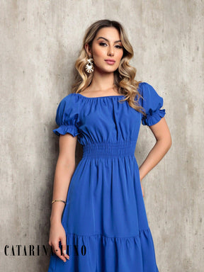 Vestido Midi Curto Larissa Vestidos Midi Femininos