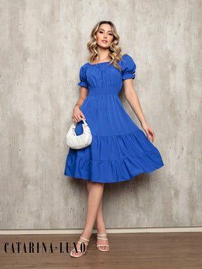 Vestido Midi Curto Larissa Vestidos Midi Femininos