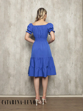 Vestido Midi Curto Larissa Vestidos Midi Femininos