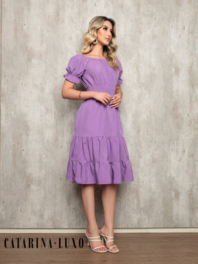 Vestido Midi Curto Larissa Vestidos Midi Femininos