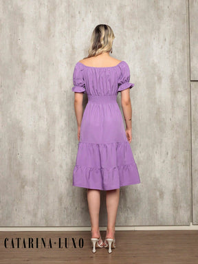 Vestido Midi Curto Larissa Vestidos Midi Femininos