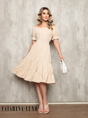Vestido Midi Curto Larissa Vestidos Midi Femininos
